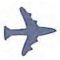 Mylar Shapes Airplane (5")